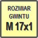 Piktogram - Rozmiar gwintu: M 17x1